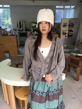 Punch Shirring Ruffle Cardigan (3color)