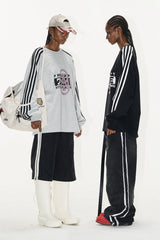 Colorblock Printed Loose Sweatshirt