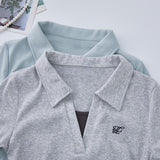 レイヤードカラーリブ半袖Tシャツ