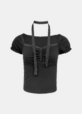 ダークローズレースTシャツ