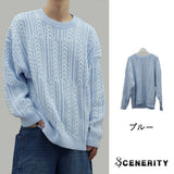 Ber Two-tone knit (Blue)