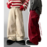 Pled corduroy wide pants[3 Tier Length]