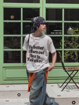 バタープリントショートスリーブTシャツ
