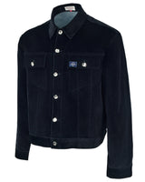 Mwoong Velvet Denim Trucker Jacket(NAVY)