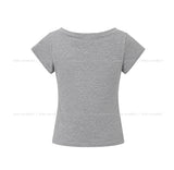 Kit Eyelet Boat Neck Slim Short Sleeve