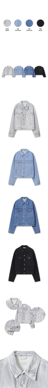 [S/S] クロップデニムトラッカージャケット(4color)
