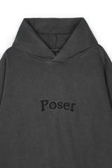 'Poser' Garments Hoodie, Charcoal