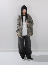 (UNISEX) ピンタックワイドデニムパンツ