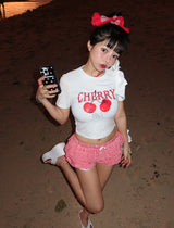 チェリーキッチュクロップド半袖Tシャツ