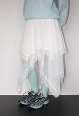 UNBAL LACE LONG SKIRT