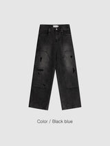 Double carpenter denim pants