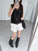 powdery layered blouse (4color)