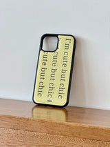 [MADE] cute but chic lettering epoxy bumper case_butter yellow