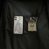 [MADE] blond glossy hard phone case (grunge pink)