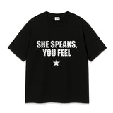 シーレタリングドットオーバーフィットTシャツ (2color)