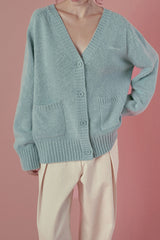 Nuts v-neck cardigan_skyblue