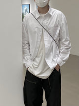 Cotton string long sleeve shirt