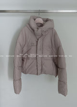Robs High-Neck Hooded Short Padded Jacket
