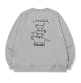26SS★ レイヤードキャットエンブロイダードスウェットシャツ