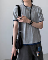 [1+1] パステルレイヤードショートスリーブTシャツ