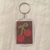 [MADE] スウェットチェリーファブリックキーホルダー🍒