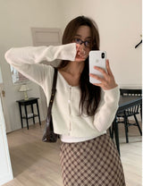softie checkered midi skirt