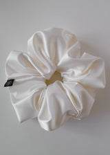 Pearl Satin Scrunchie_Large_Light Ivory