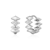 Silver Multi Sparkle 925 Silver Ring Earring E061-09H