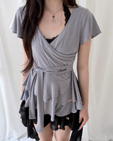 Candy Lace Button Sleeveless Top
