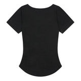 HARING SIGNATURE LOGO SNAP BUTTON U-NECK HALF T (3COLOR)