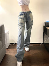 1289. Blue shark denim low wide pt