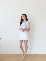 Sun Pin-tuck Shorts - Ivory
