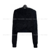 Believe Crop Fur Cardigan