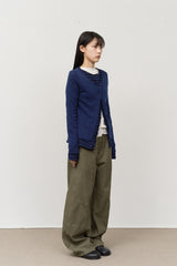 (W) Ruffled Layered Cardigan