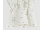 FRILL NECK FLORAL BLOUSE (IVORY)