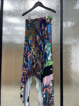 アシメトリックコミックスプリーツスカート