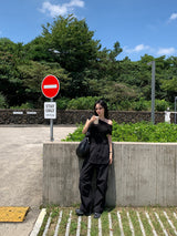 [MADE] Kaen Nylon Layered Skirt Banding Pants