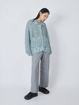 DISTRESSED NET KNIT SHIRTS
