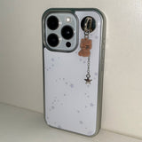 [MADE] SRARRY NIGHT PHONE CASE WHITE (epoxy silver bumper)