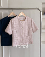 【MADE】Tweed short sleeve jacket
