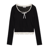 バレエレースニットトップス (3 COLORS)