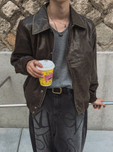 Honey Crack Leather Jacket