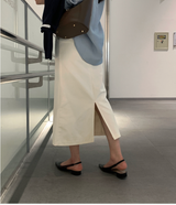 Weekly Backslit Maxi Long Skirt / 3 colors