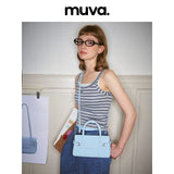 muva. New Genuine‑Leather Ding‑Ding Bag, Shoulder Cross‑body Hand‑held Viral Mini Tote, Premium‑Feel Daily Purse, New Arrival Mar 28