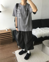 オルタヘンリーワッフルショートスリーブTシャツ