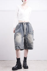 (Unisex)MARE ハーフダメージデニムパンツ