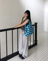 Inti Blue Big Dot Shoulder Bag
