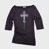 クロスTシャツ_2COLOR