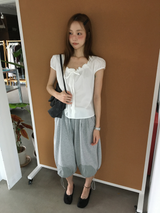 French puff blouse (3color)