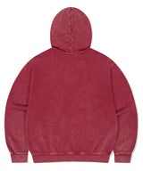 WASHED CUT OFF APPLIQUE HOOD ZIP UP